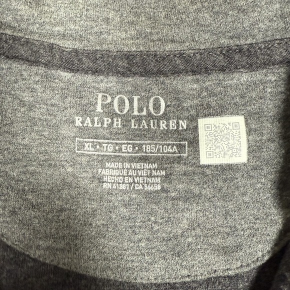 Polo Ralph Lauren Sweater Mens XL Gray 1/4 Zip Pullover Viscose Blend Preppy - Picture 10 of 12